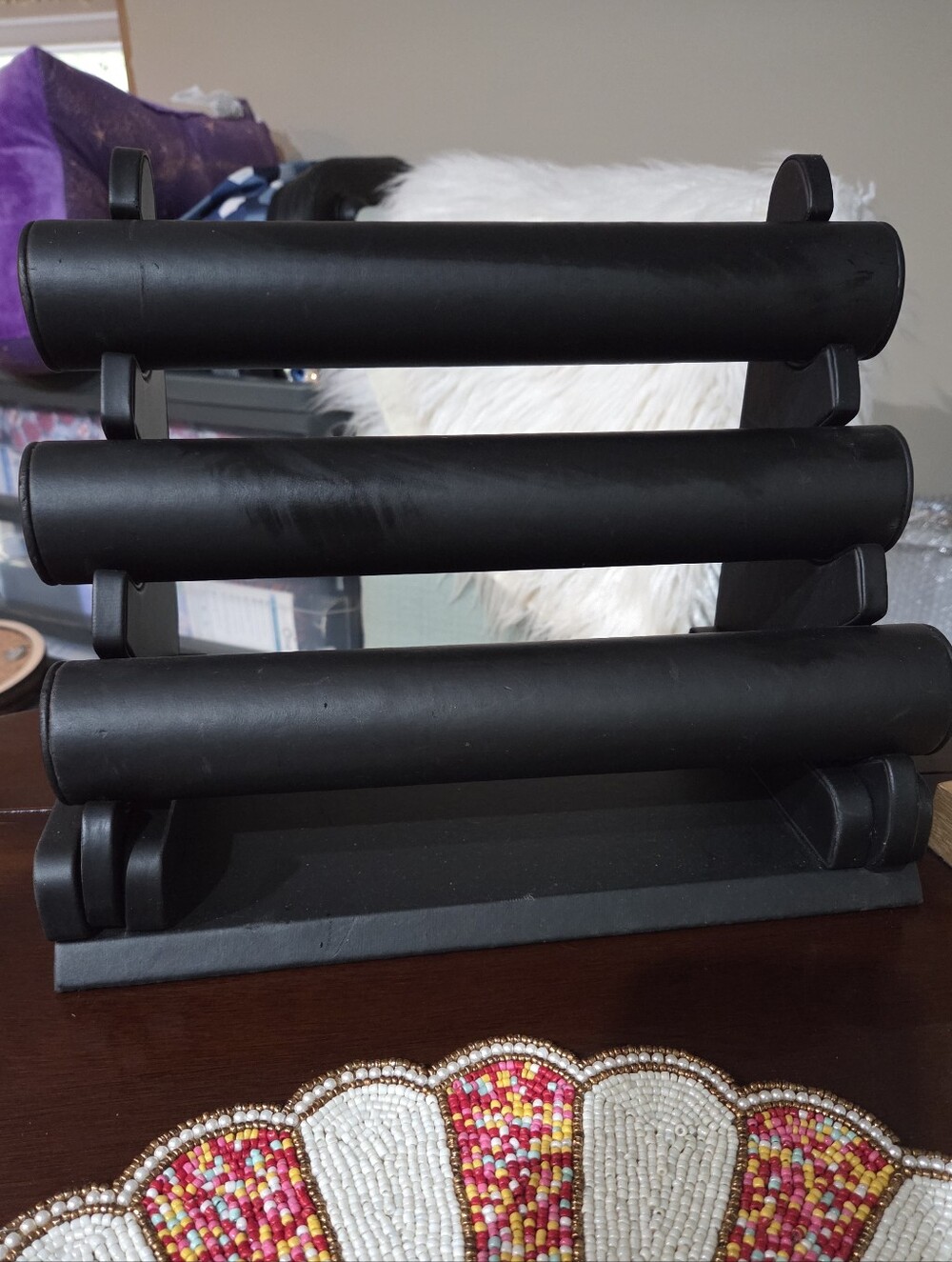 Black Three-Tier Jewelry Bracelet Display Stand